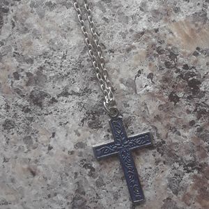 Silver Chain with Cross Pendant